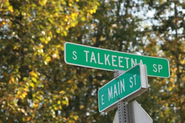 Street Sign Talkeetna Main
